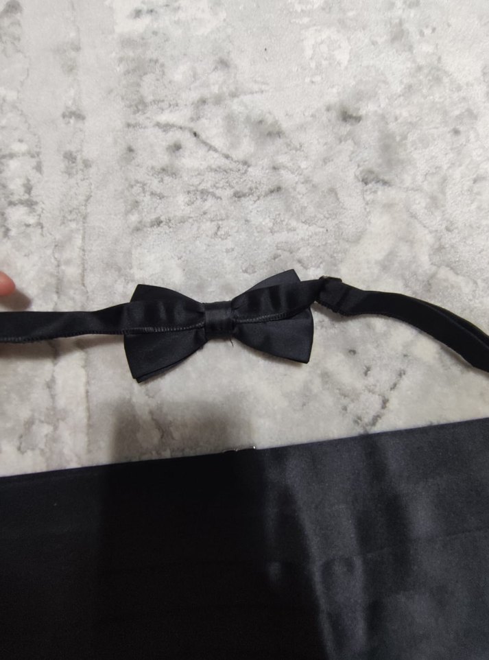 Efor Marka Ayarlanabilir Damat Kuşak ve Papyon - Görsel 5