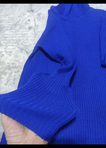 Kadın Boğazlı Triko Kazak - Görsel 5