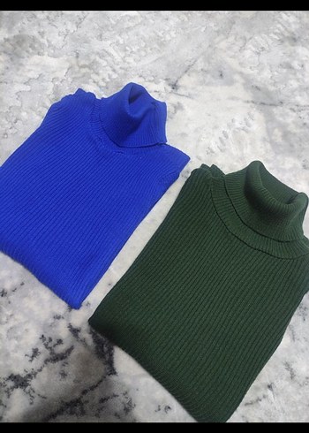 Kadın Boğazlı Triko Kazak - Görsel 2