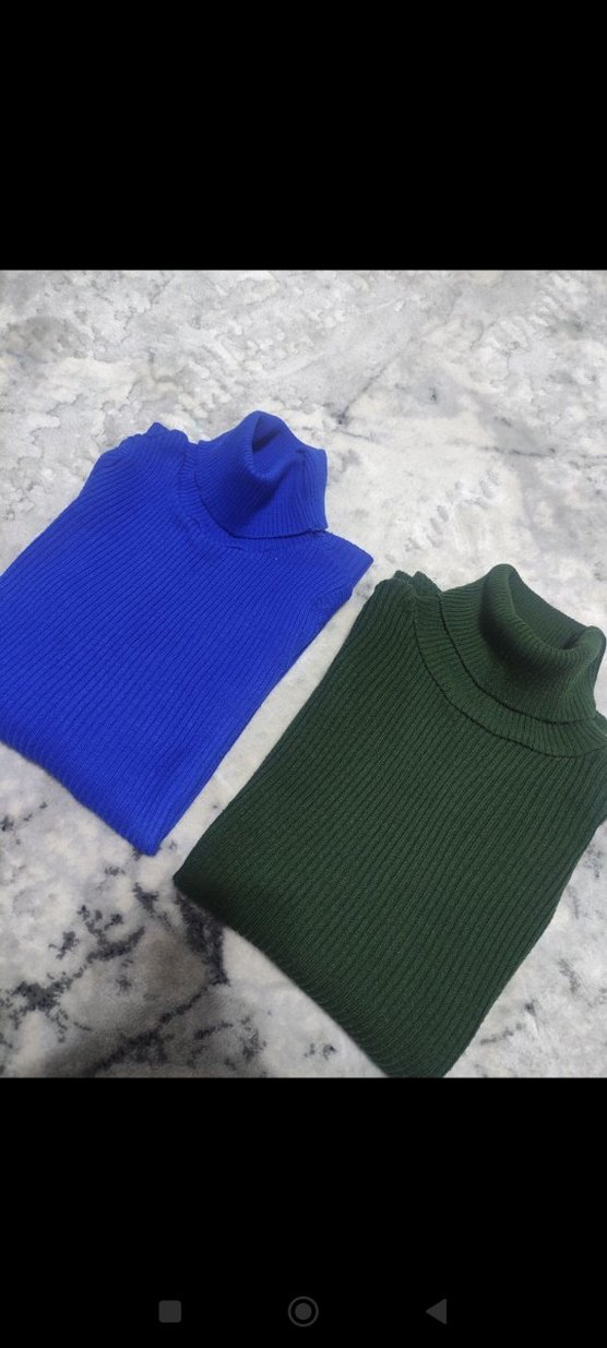 Kadın Boğazlı Triko Kazak - Görsel 2