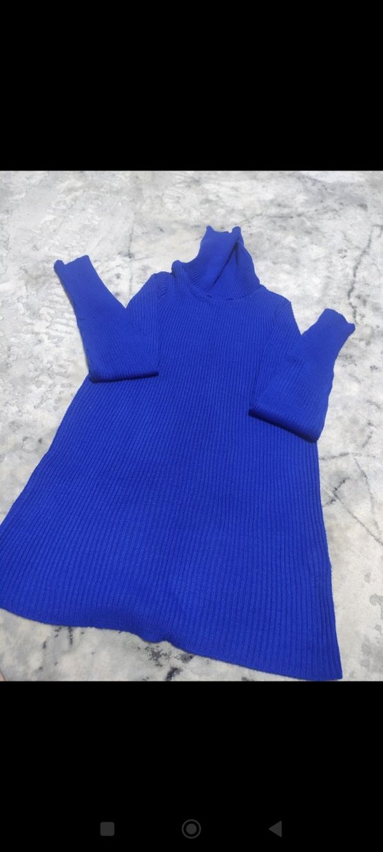 Kadın Boğazlı Triko Kazak - Görsel 3