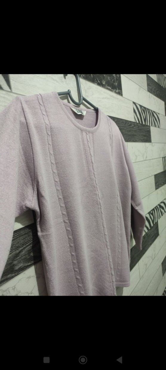 Kadın Pastel Lila Örgü Kazak - Görsel 4