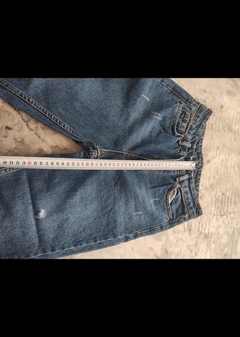 Kadın Mavi Regular Fit Midi Kot Pantolon - Görsel 7