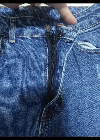 Kadın Mavi Regular Fit Midi Kot Pantolon - Görsel 3