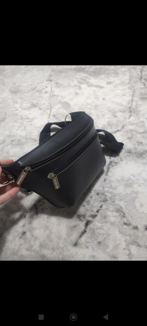 Siyah Yaprak Kol Çantası - Görsel 2