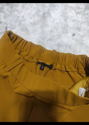 Sarı Midi Kadın Kumaş Pantolon - Görsel 5