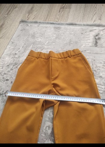 Sarı Midi Kadın Kumaş Pantolon - Görsel 8