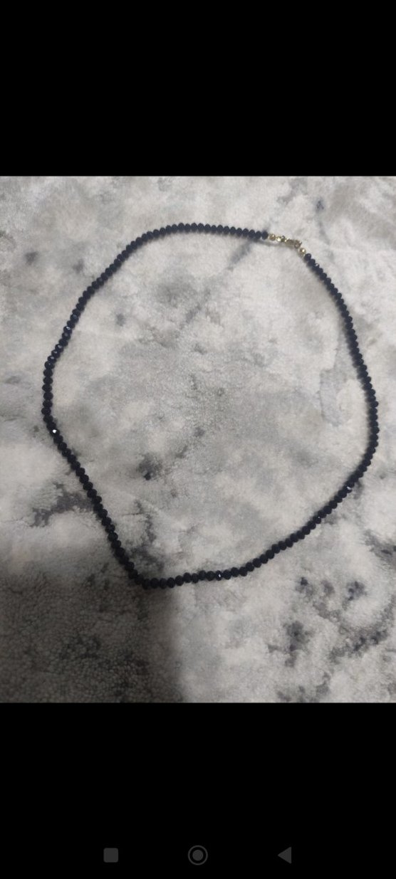 Siyah Boncuklu Kadın Kolye - Görsel 2