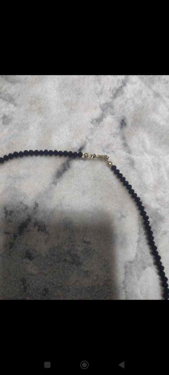 Siyah Boncuklu Kadın Kolye - Görsel 3