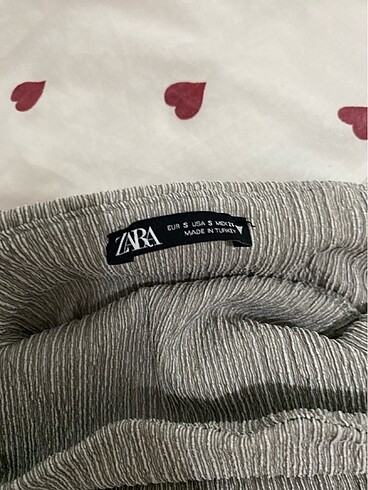 s Beden gri Renk Zara drapeli crop