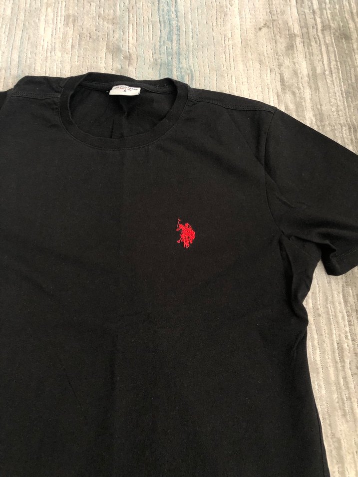 M Siyah U.S Polo Tişört - Görsel 2