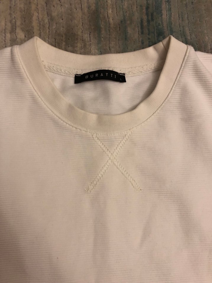 L Beyaz Bugatti Sweatshirt - Görsel 2