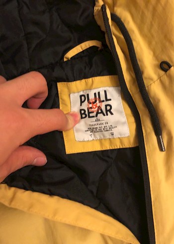 L Sarı Pull Bear Kaban - Görsel 3