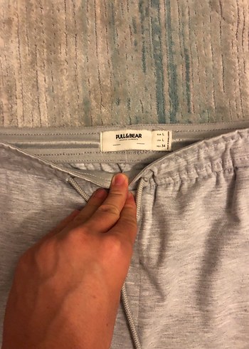 L Gri Pull Bear Şort - Görsel 4