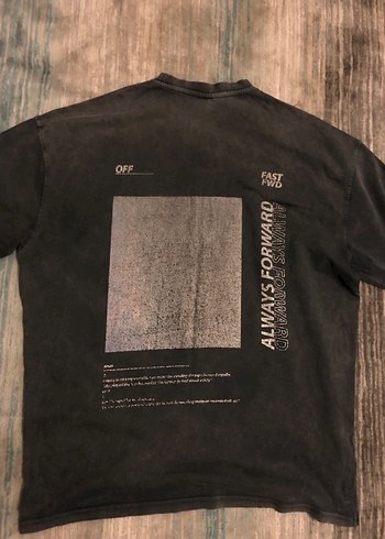 Siyah Oversize Erkek Tişört "1989" Baskılı - Görsel 2