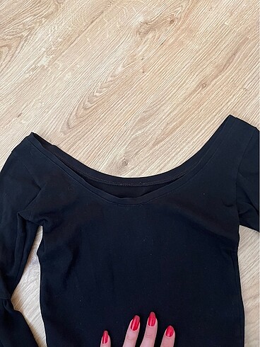 s Beden siyah Renk Crop bluz