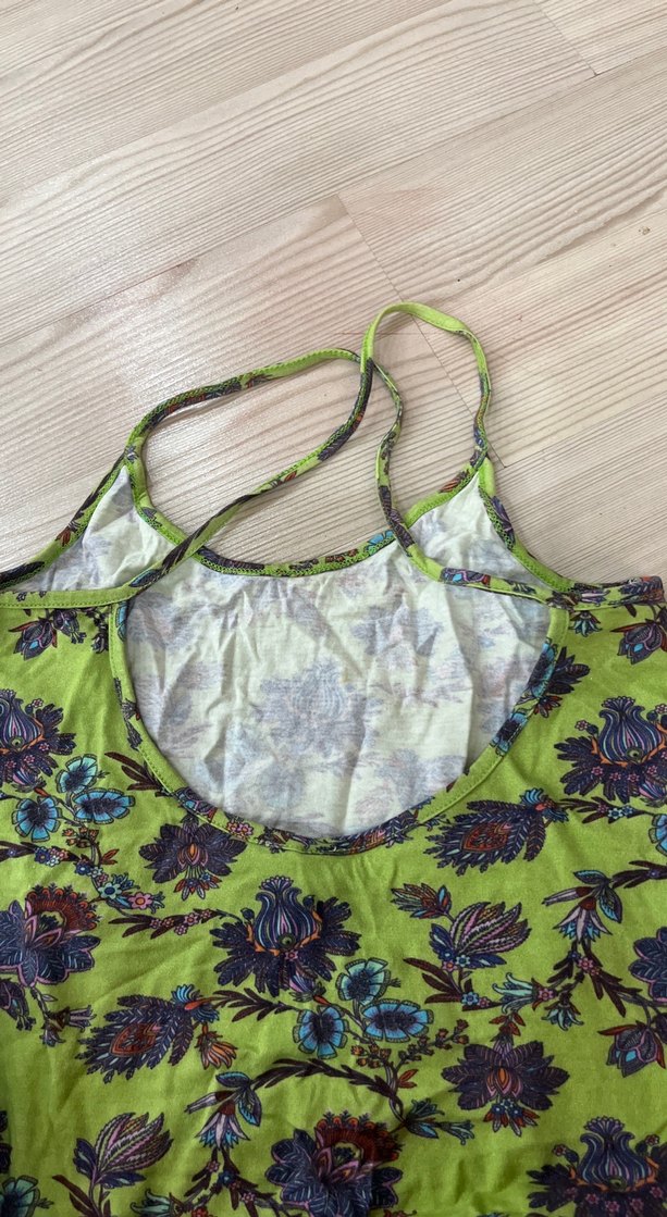 Yeşil Bohem Çiçekli Fitted Mayo - Görsel 2