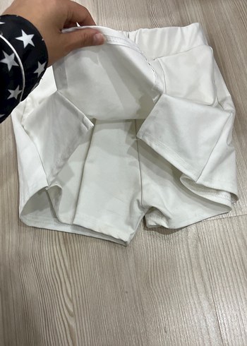 Beyaz Mini Hamile Şortu - Görsel 2