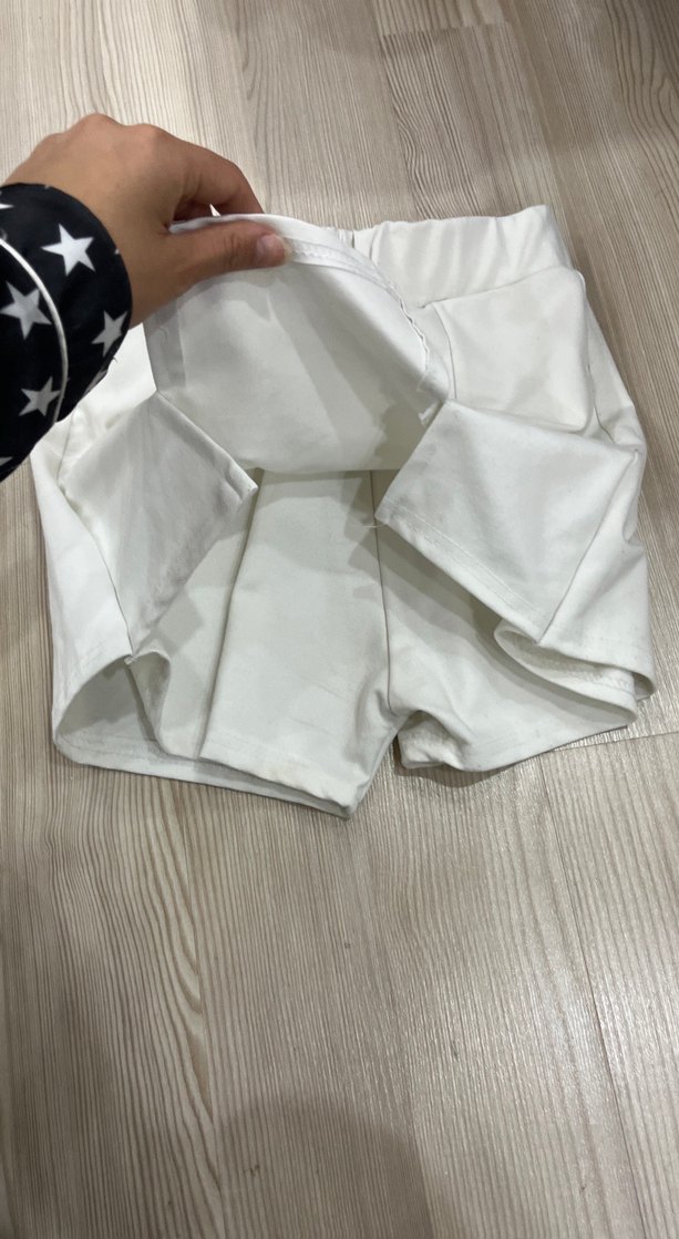 Beyaz Mini Hamile Şortu - Görsel 2