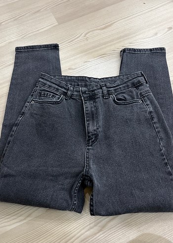 Gri Kadın Denim Midi Pantolon - Görsel 3