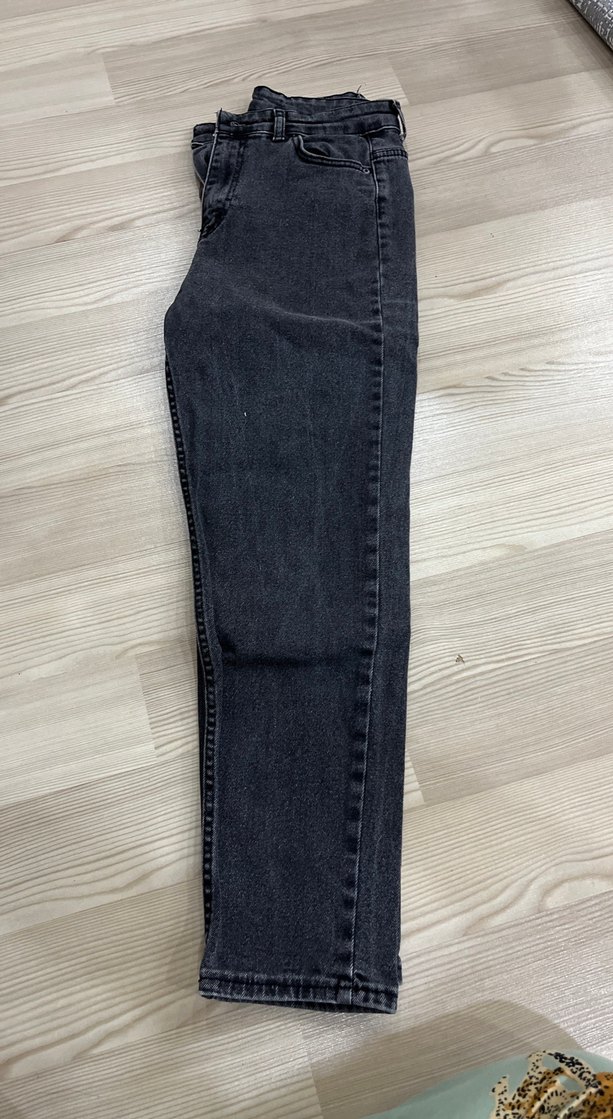 Gri Kadın Denim Midi Pantolon - Görsel 2