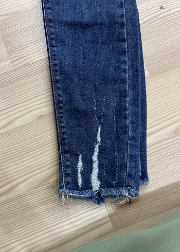 Lacivert Midi Kadın Kot Pantolon - Görsel 4