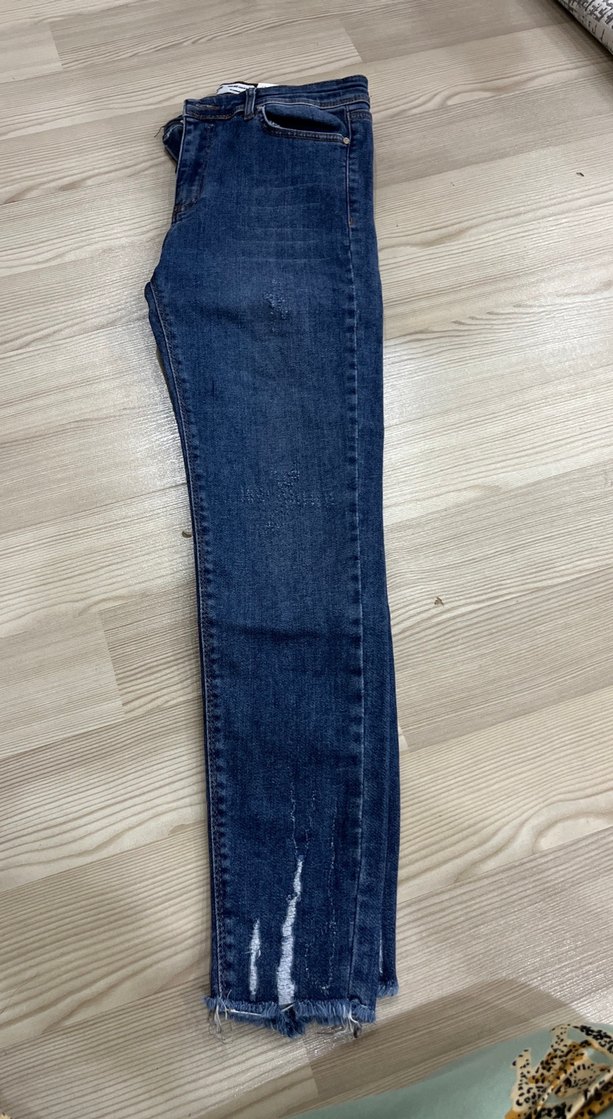 Lacivert Midi Kadın Kot Pantolon - Görsel 3