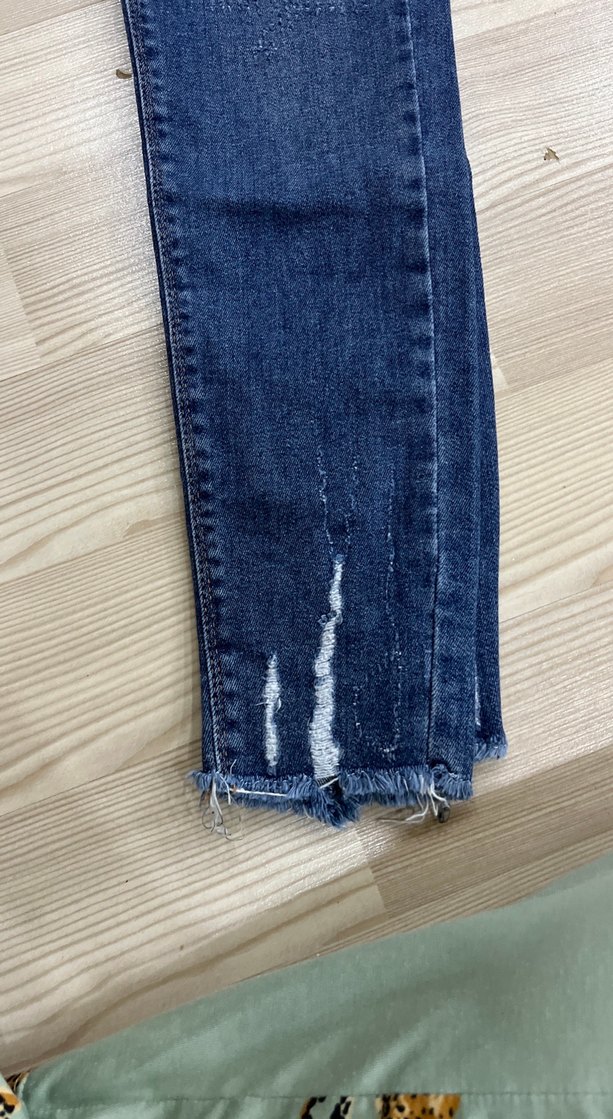 Lacivert Midi Kadın Kot Pantolon - Görsel 4