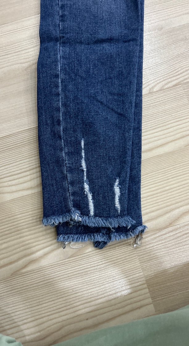 Lacivert Midi Kadın Kot Pantolon - Görsel 2