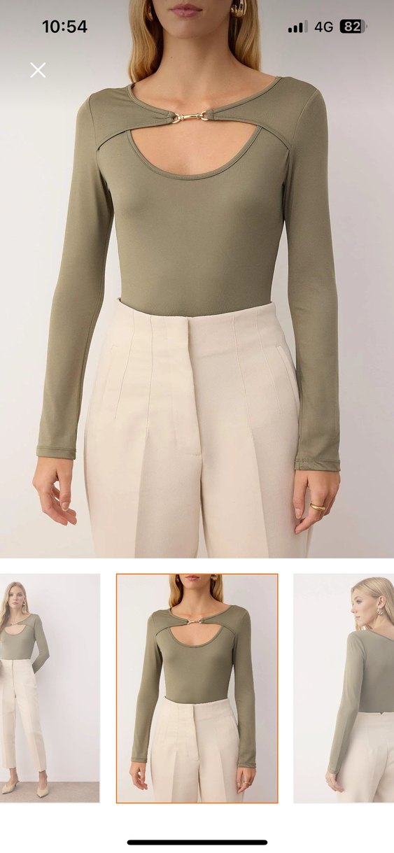 V Yaka Kemerli Kadın Bluz - Görsel 2