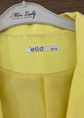 Sarı Düğmeli Kadın Blazer Ceket - Görsel 3