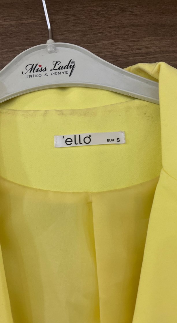 Sarı Düğmeli Kadın Blazer Ceket - Görsel 3