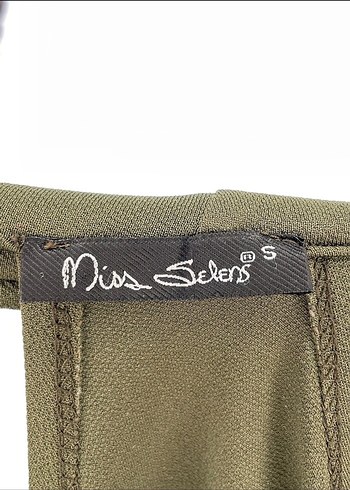 Yüksek Yakalı Kadın Haki Bluz - Görsel 4