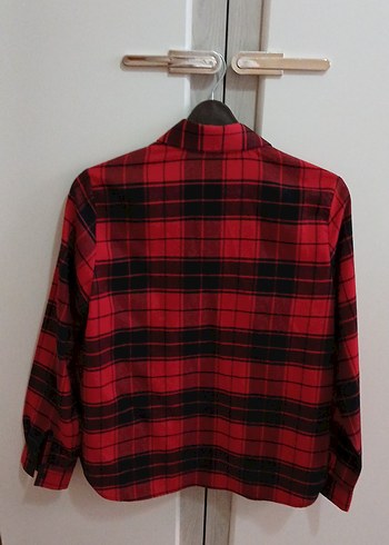 Kırmızı Kareli Kadın Gömlek - Görsel 2