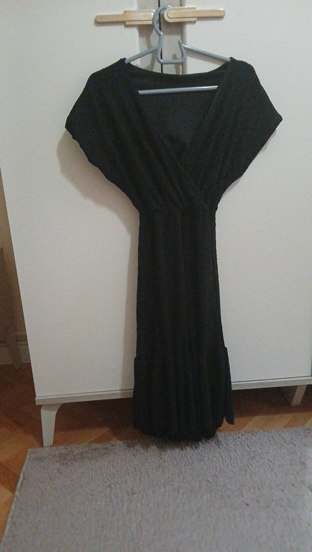 Siyah Pilili Uzun Elbise - Görsel 2