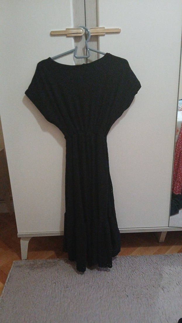 Siyah Pilili Uzun Elbise - Görsel 3