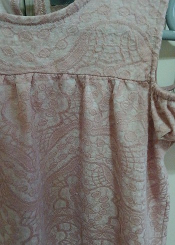 Dantel Detaylı Pembe Bluz - Görsel 2