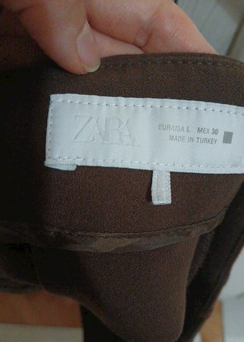 Kadın Kahverengi Yüksek Bel Pantolon - Görsel 3