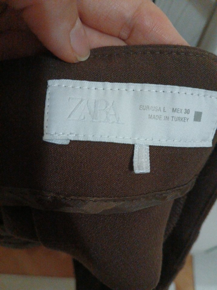 Kadın Kahverengi Yüksek Bel Pantolon - Görsel 3