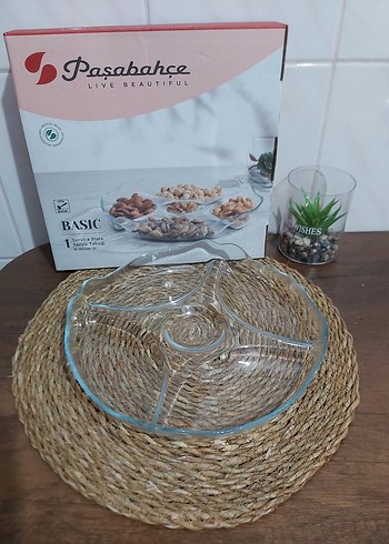Paşabahçe Bölmeli Cam Servis Tabağı - Görsel 2