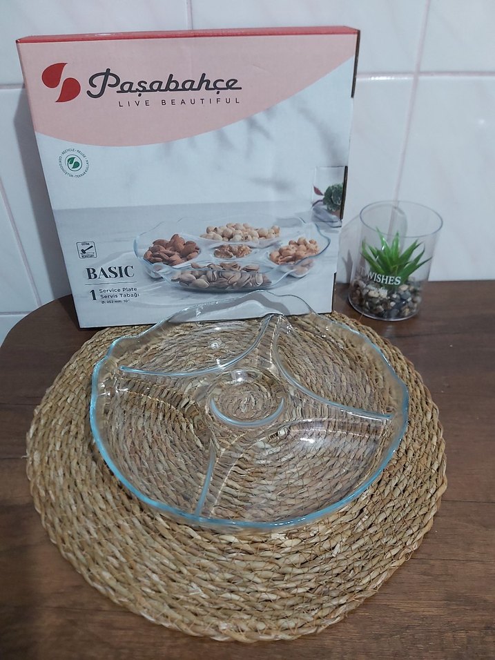 Paşabahçe Bölmeli Cam Servis Tabağı - Görsel 2