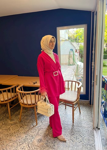 Alfabeta Tesettür Pembe takım