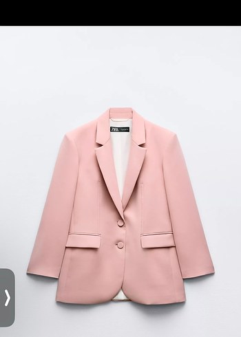 Zara Pudra Pembe Klasik Blazer