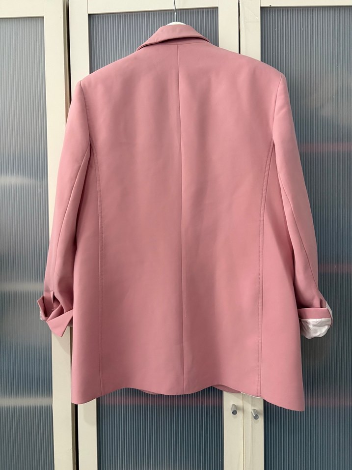 Zara Pudra Pembe Klasik Blazer — görsel 3/4