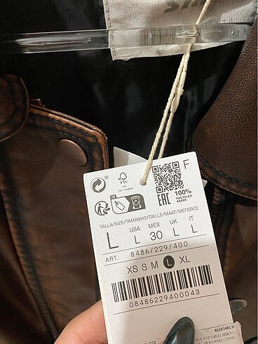 Stradivarius Stradivarius kahverengi oversize deri ceket