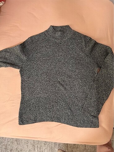 Lcw casual gri yarım yaka kazak XL