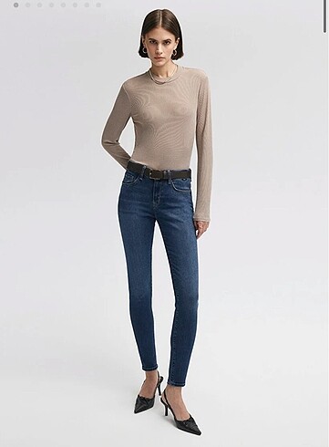 Alissa Casual Koyu Mavi Jean Pantolon