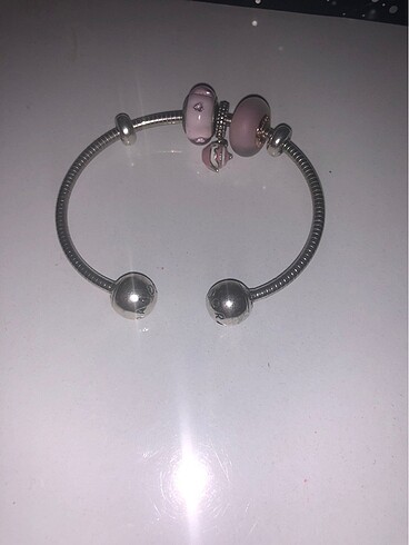 Pandora gümüş açık bangle bileklik