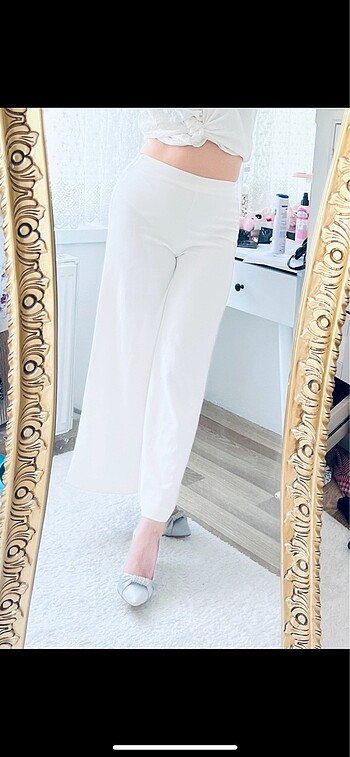 beyaz kumaş pantalon