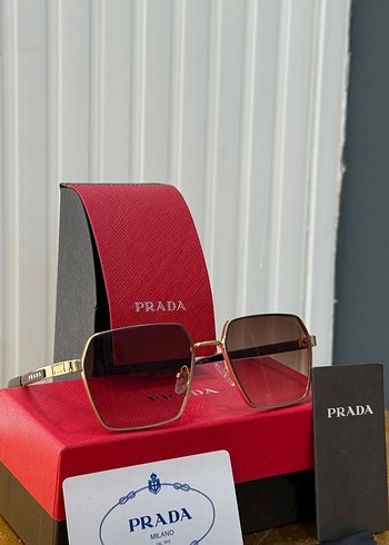 Kadın Klasik Altın Parlak Prada Güneş Gözlüğü
